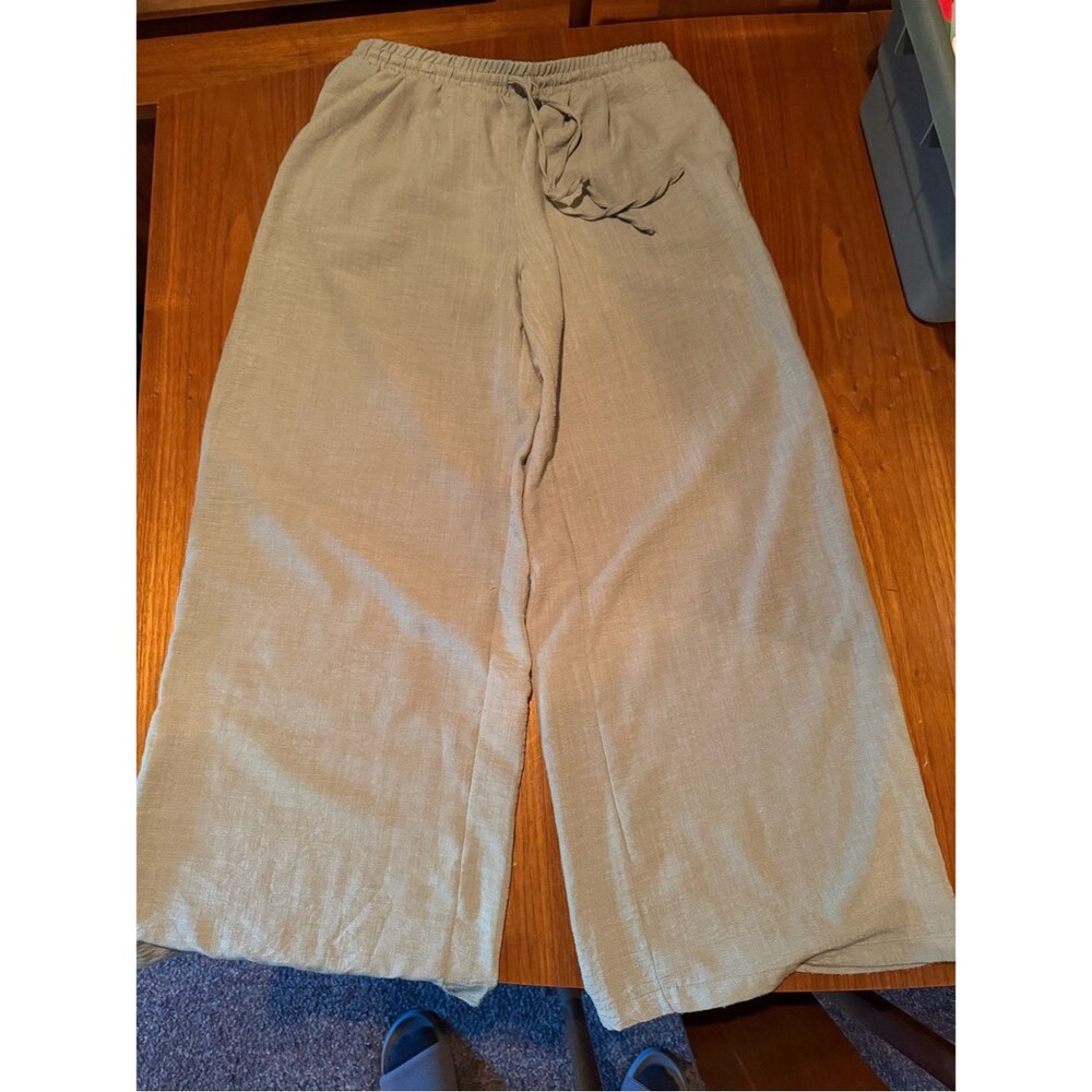 Haute Monde Beige Linen Pants women’s medium